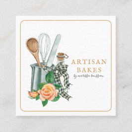 Backpulver Quadratische Visitenkarte