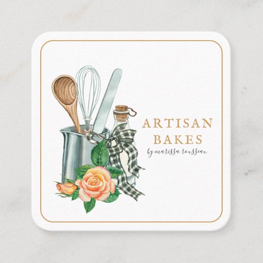 Backpulver Quadratische Visitenkarte (Vorderseite)