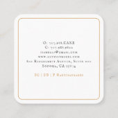 Backpulver Quadratische Visitenkarte (Rückseite)