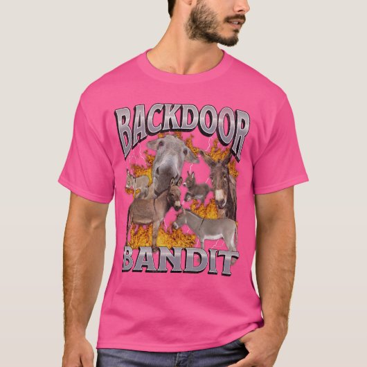 Backr isst lustigen beleidigenden Esel-Meme-Bootle T-Shirt (Vorderseite)