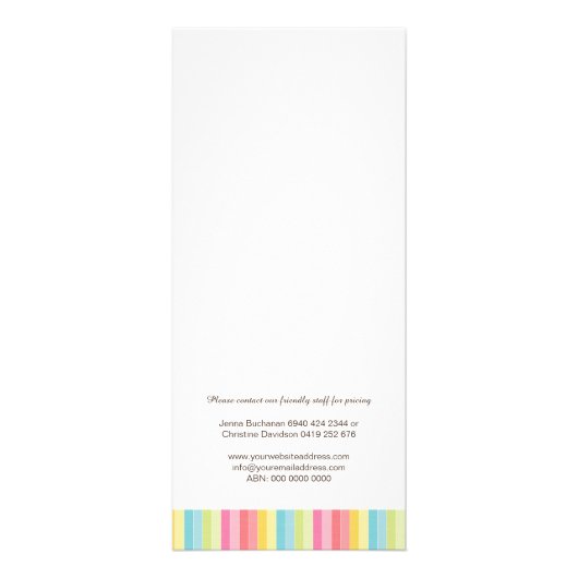 Backrackkarte Werbekarte (Hinten)