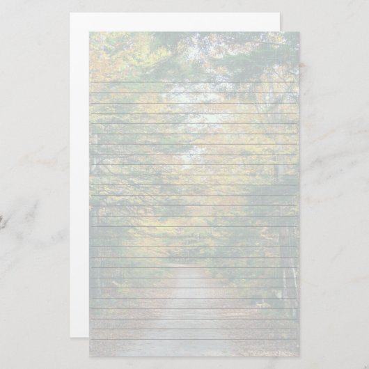 Backroad Fall Bäume Saison Stationery Briefpapier (Vorne/Hinten)