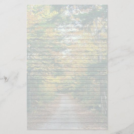 Backroad Fall Bäume Saison Stationery Briefpapier (Vorderseite)