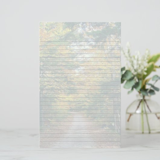 Backroad Fall Bäume Saison Stationery Briefpapier (Stehend Vorderseite)