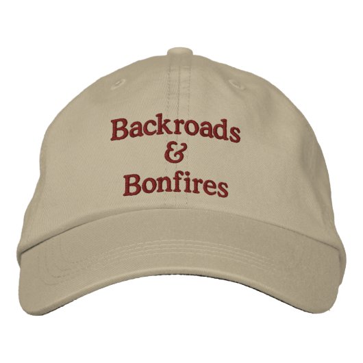 Backroads & Bonfire bestickter Hut (Vorderseite)