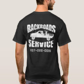 Backroads Service Arbeitsuniform - Dunkle Version T-Shirt (Rückseite)
