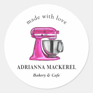 Backrosa Whisk Caterer Konditorei Koch Küche Runder Aufkleber