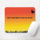 backround Gelb, wenn es unten zu ihm kommt, lov… Mousepad (Mit Mouse)