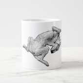 Backside Bliss – Lounging Dog Art Mug Jumbo-Tasse (Vorderseite)