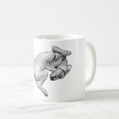 Backside Bliss – Lounging Dog Art Mug Kaffeetasse (VorderseiteRechts)