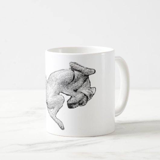 Backside Bliss – Lounging Dog Art Mug Kaffeetasse (VorderseiteRechts)