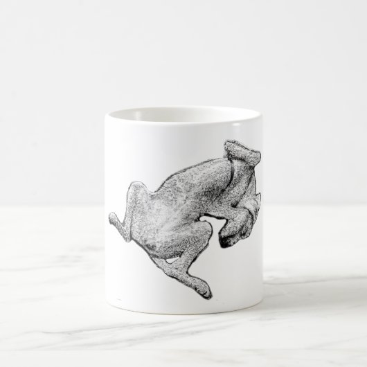 Backside Bliss – Lounging Dog Art Mug Kaffeetasse (Mittel)