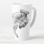 Backside Bliss – Lounging Dog Art Mug Milchtasse (Rechte Ecke)