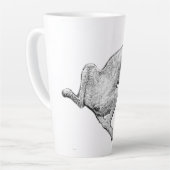 Backside Bliss – Lounging Dog Art Mug Milchtasse (Linke Ecke)