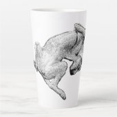 Backside Bliss – Lounging Dog Art Mug Milchtasse (Vorderseite)