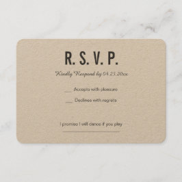 BACKSIDED with geometric heart RSVP card Wedding Karte