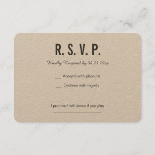 BACKSIDED with geometric heart RSVP card Wedding Karte