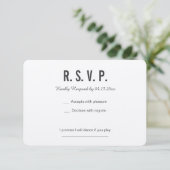 BACKSIDED with geometric heart RSVP card Wedding Karte (Stehend Vorderseite)