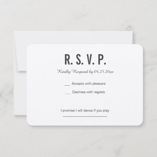 BACKSIDED with geometric heart RSVP card Wedding Karte (Vorderseite)