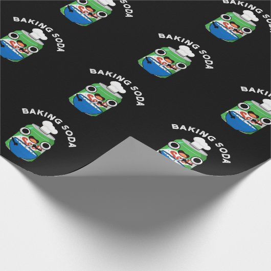 Backsoda Funny Soda Pop Puff Dark BG Geschenkpapier (Ecke)