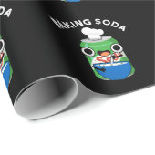 Backsoda Funny Soda Pop Puff Dark BG Geschenkpapier (Rolleneckpunkt)