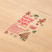 Backspiritus Bright | Weihnachtskochtausch Acryleinladungen (Ablage )