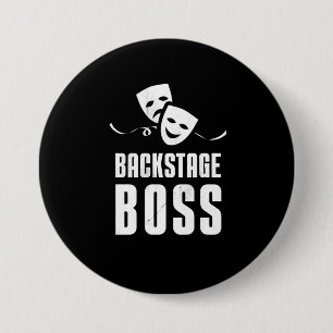 Backstage Boss Theater Stagehand Crew Button