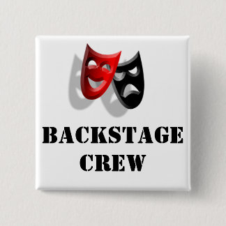 Backstage Crew-und Masken-Abzeichen Button