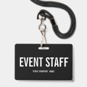 Backstage-ID-Abzeichen für Unternehmenstagsmitarbe Ausweis (Vorderseite mit Lanyard)