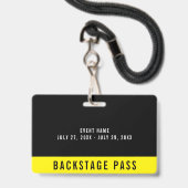 Backstage-ID-Abzeichen für Unternehmenstagsmitarbe Ausweis (Rückseite mit Lanyard)