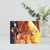 "Backstage" - Musikinstrumente und Glaskunst Postkarte (Stehend Vorderseite)