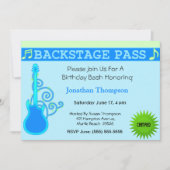 Backstage Pass Einladung Geburtstag (Vorderseite)