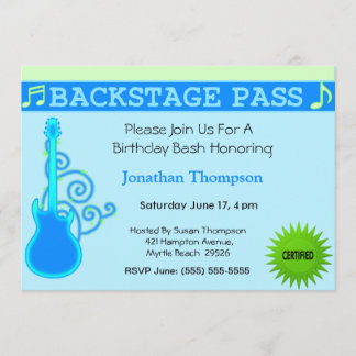 Backstage Pass Einladung Geburtstag