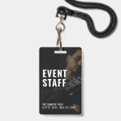 Backstage-Pass für Veranstaltungspersonal mit Foto Ausweis (Vorderseite mit Lanyard)