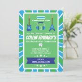 Backstage Pass Geburtstagsparty Einladung (Stehend Vorderseite)