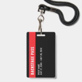 Backstage-Pass-Medien-ID-Ausweis mit Foto Ausweis (Rückseite mit Lanyard)
