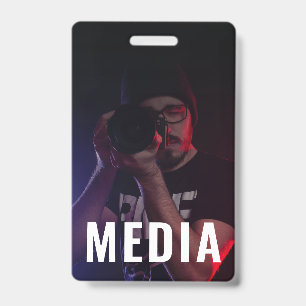 Backstage-Pass-Medien-ID-Ausweis mit Foto Ausweis