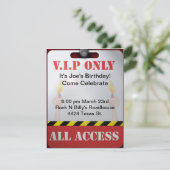 Backstage Pass Party Einladung (Stehend Vorderseite)