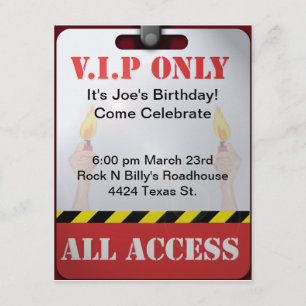 Backstage Pass Party Einladung