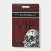 Backstage Pass VIP Individuelle Name Rock Skull La Ausweis (Rückseite)