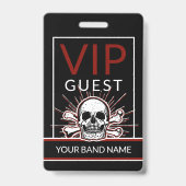Backstage Pass VIP Individuelle Name Rock Skull La Ausweis (Rückseite)