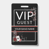 Backstage Pass VIP Individuelle Name Rockabilly La Ausweis (Rückseite)