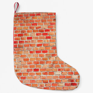 Backstein oder Textur, Design, int Kleiner Weihnachtsstrumpf