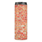 Backstein oder Textur, Design, int Thermosbecher (Rückseite)