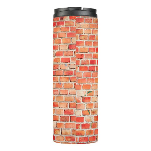 Backstein oder Textur, Design, int Thermosbecher (Rückseite)