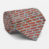 Backstein-Wand mit weißer Linie Muster Krawatte (Gerollt)