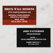 Backstein-Wand-mutige Visitenkarte (Vorne/Hinten)