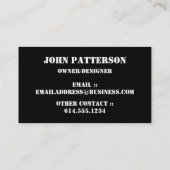 Backstein-Wand-mutige Visitenkarte (Rückseite)