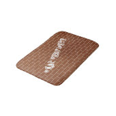 Backsteinbadematte mit benutzerdefiniertem Text Badematte (Schrägansicht)