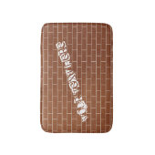 Backsteinbadematte mit benutzerdefiniertem Text Badematte (Vorderseite Vertikal)